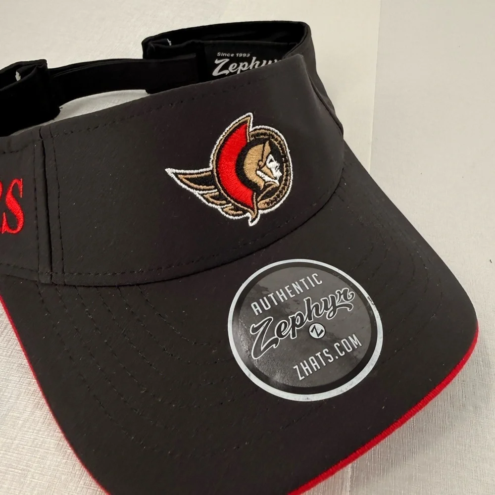 NHL Zephyr Ottawa Senators Hat Visor NWT Black And Red
